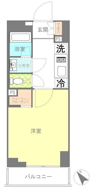 ピアース赤坂 803 間取り図