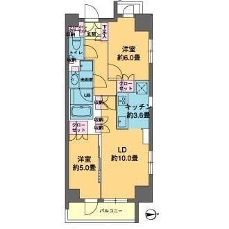 カスタリア東日本橋 305 間取り図