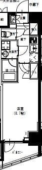 S-RESIDENCE曳舟 1104 間取り図