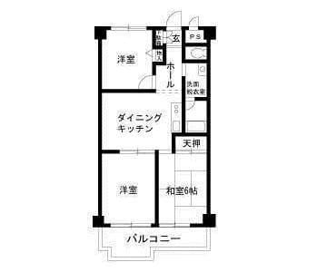 エステートピア山崎C 305 間取り図