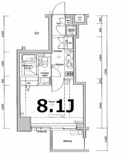 LA.XEBEC東十条 704 間取り図
