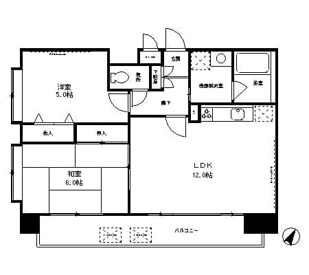 クロスフォート砧 301 間取り図