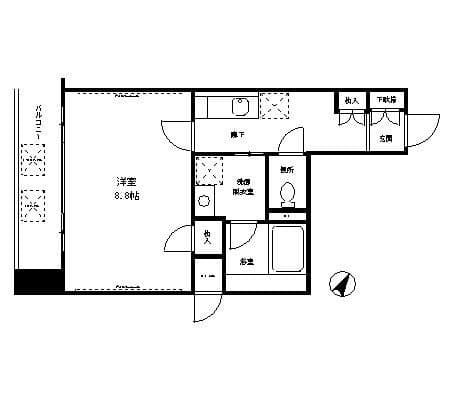 クロスフォート砧 502 間取り図