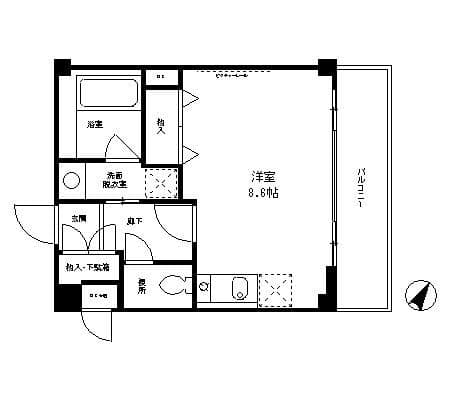 クロスフォート砧 503 間取り図
