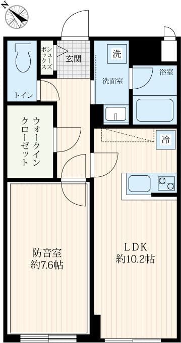 「防音マンション」VORT野方レジデンス 102 間取り図