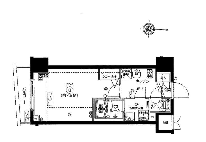 ZOOM市谷本村町 506 間取り図