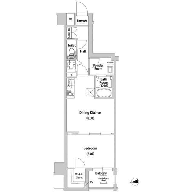 BLESS西巣鴨 306 間取り図