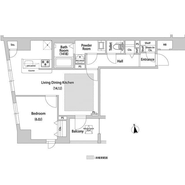 BLESS西巣鴨 508 間取り図