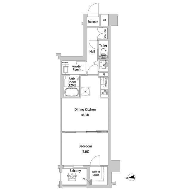 BLESS西巣鴨 607 間取り図