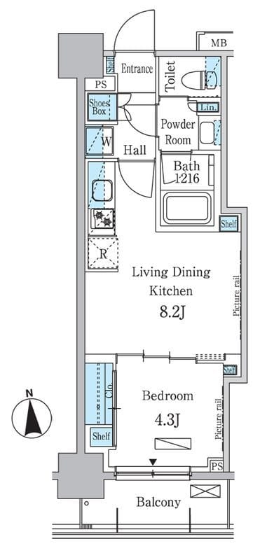 パークアクシス学芸大学レジデンス 307 間取り図
