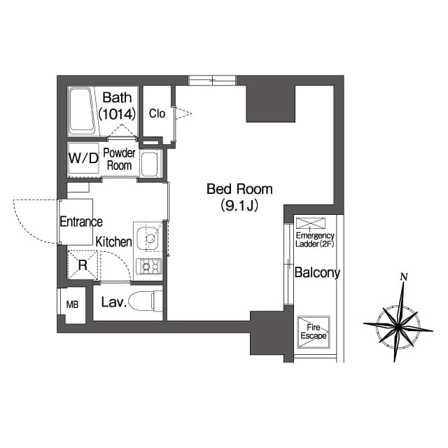 エスタート両国 0602 間取り図