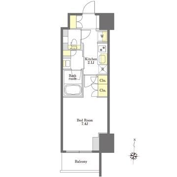 プライムメゾン市谷山伏町 103 間取り図