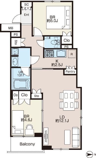 AIFLAT柿の木坂 0108 間取り図