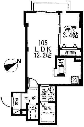 ドヌール長崎 105 間取り図