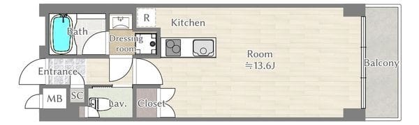 POMONA 502 間取り図