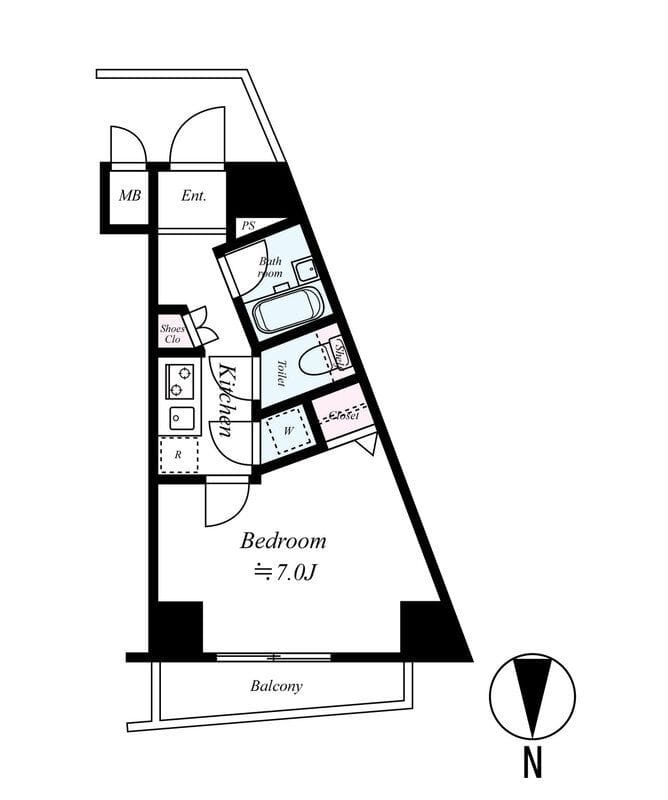 PALACE STUDIO 文京音羽 304 間取り図