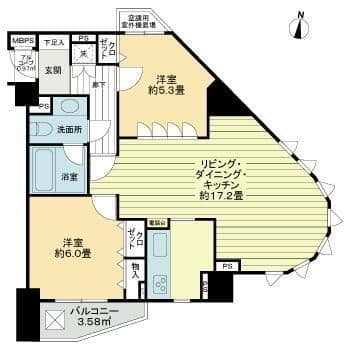 ライオンズガーデン初台 0301 間取り図