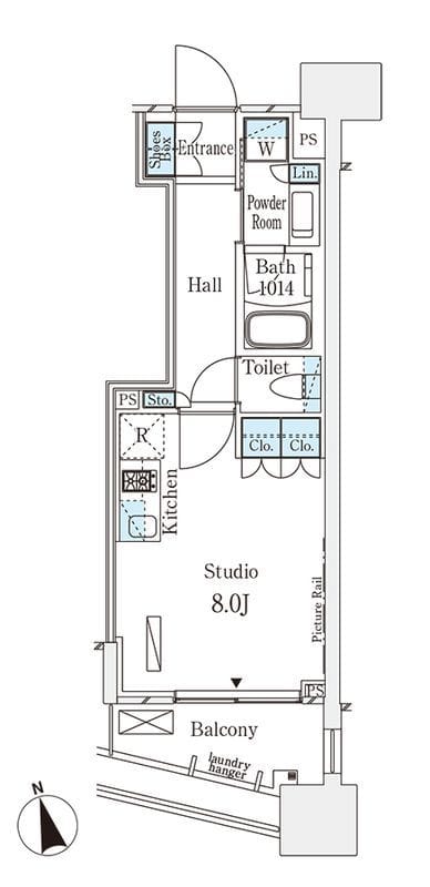 パークナードフィット南青山Vista 308 間取り図