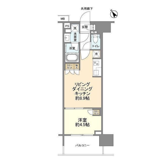 クレヴィア上野入谷 303 間取り図
