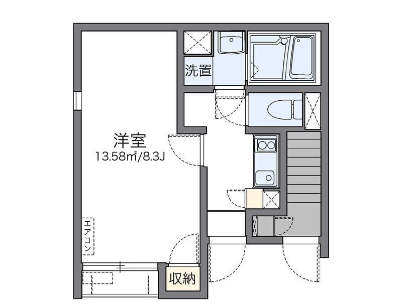 レオネクストパークハイム北砂 102 間取り図