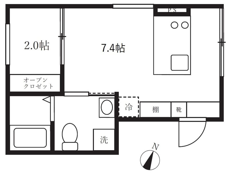アピチェ南千住B棟 0101 間取り図