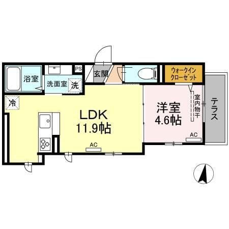 アンジュール高松 103 間取り図