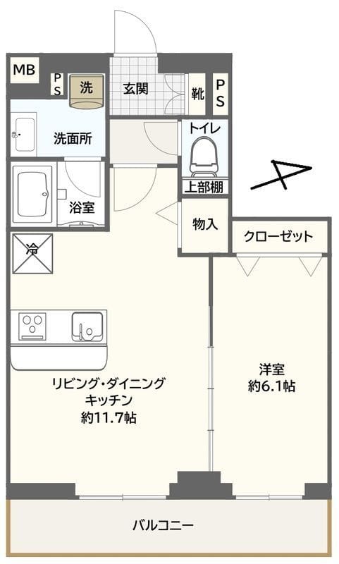 アイルグランデ押上ノースドゥーエ 209 間取り図