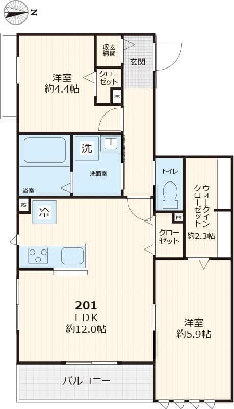グレイス K 201 間取り図