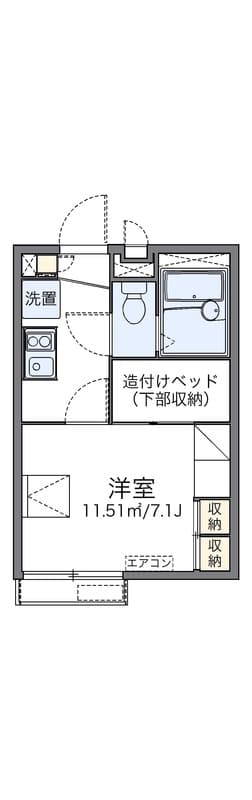 レオパレスグリーンヒルズ 駒沢 203 間取り図