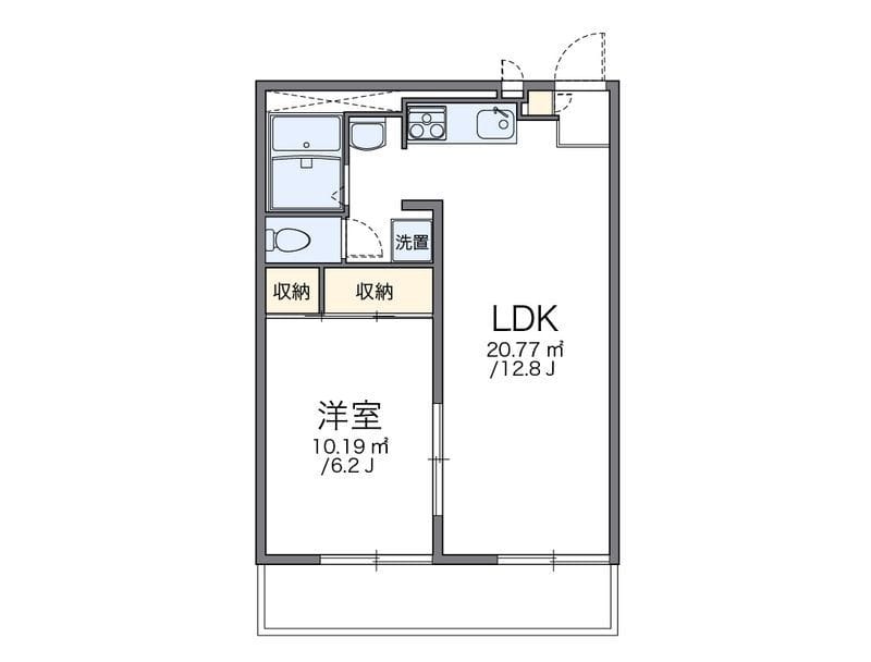 レオパレス大谷 301 間取り図