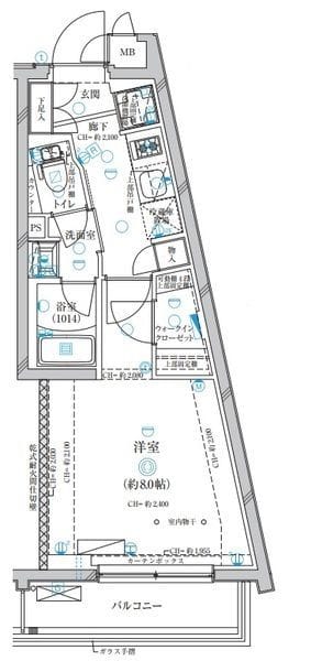 ディアレイシャス下高井戸 501 間取り図