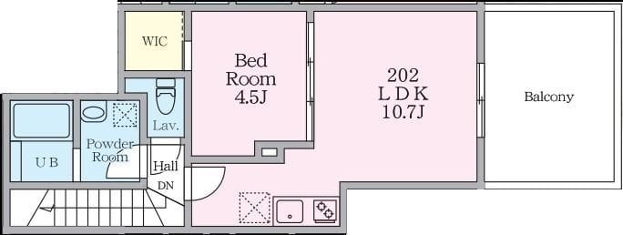 ミハス中野Ⅱ 202 間取り図