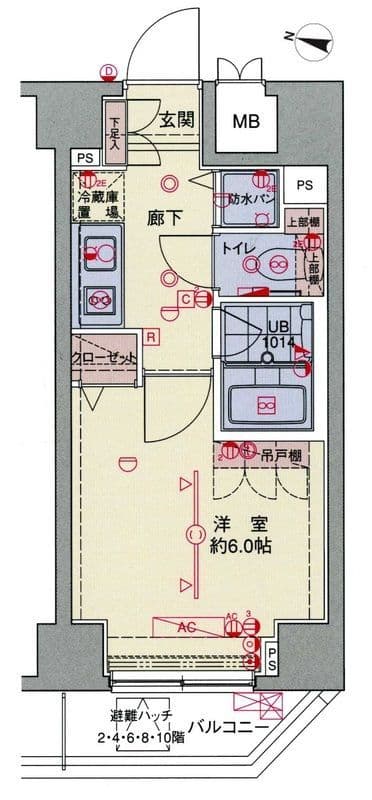 ブライズ荏原中延 1103 間取り図