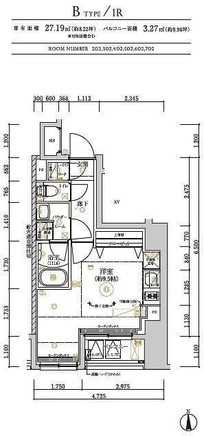 RELUXIA上野EAST 302 間取り図