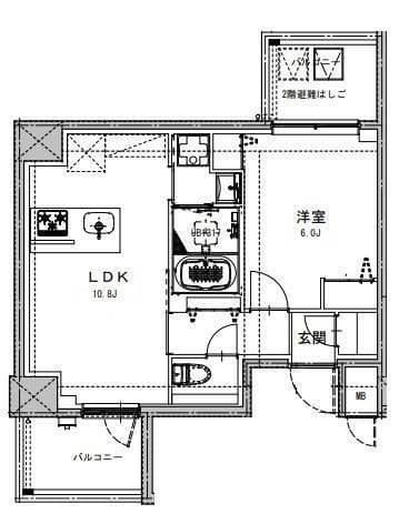 S-RESIDENCE両国serea 201 間取り図