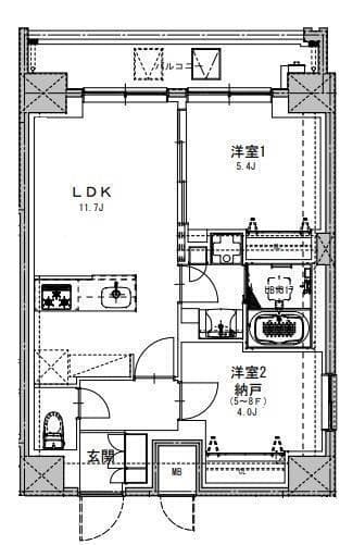 S-RESIDENCE両国serea 502 間取り図