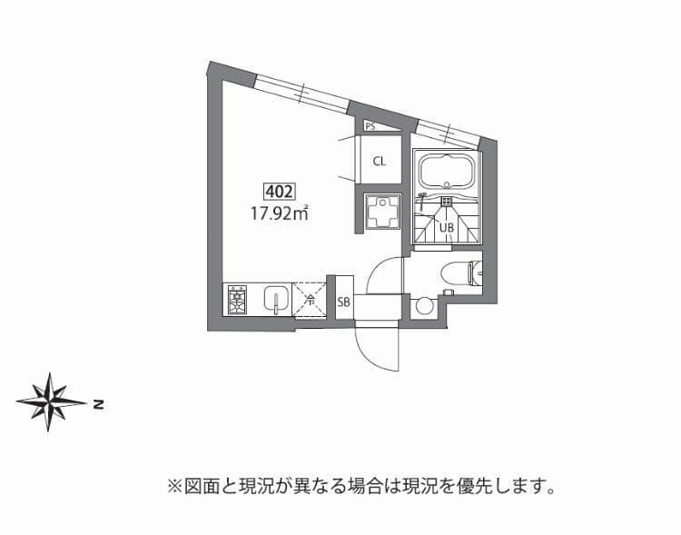 グランレジデンス駒沢大学N 402 間取り図