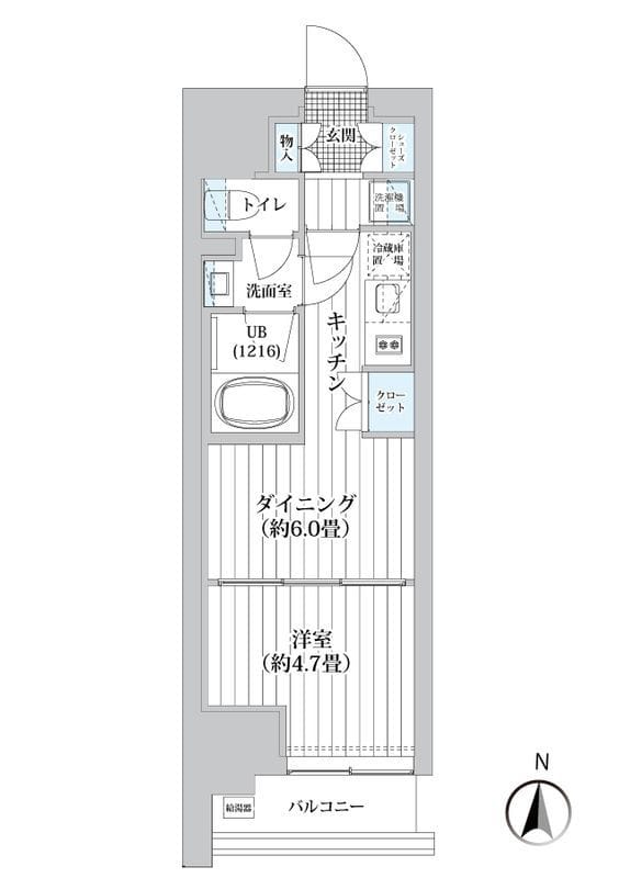ライオンズフォーシア清澄白河 501 間取り図