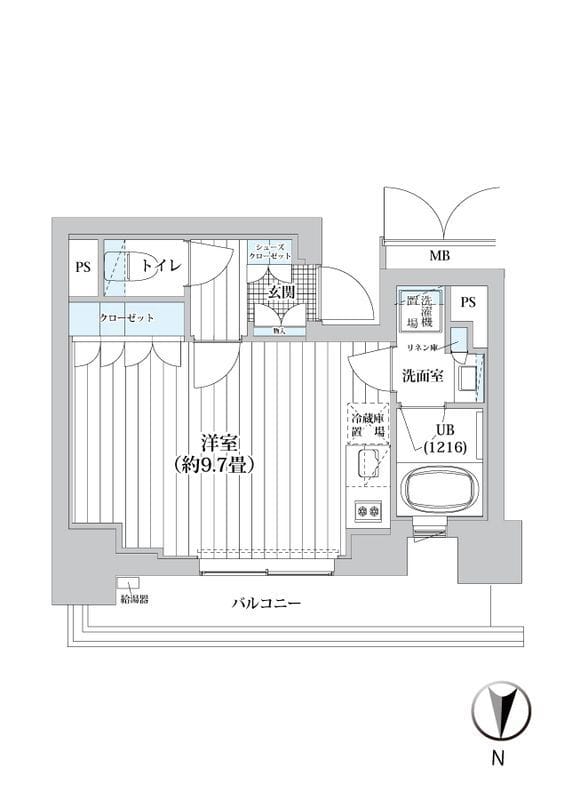 ライオンズフォーシア清澄白河 505 間取り図