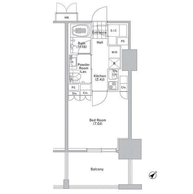 コンフォリア渋谷WEST 0302 間取り図