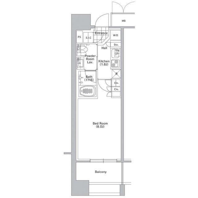 コンフォリア渋谷WEST 0405 間取り図