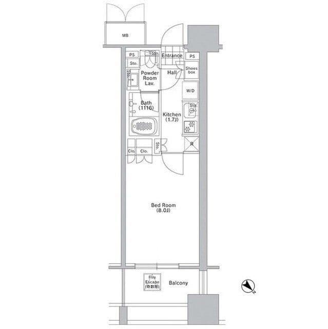 コンフォリア渋谷WEST 0904 間取り図