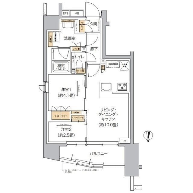 リビオメゾン東池袋 0301 間取り図