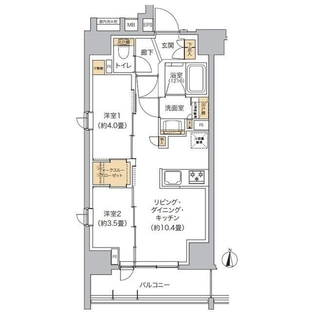 リビオメゾン東池袋 0904 間取り図