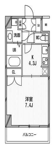 スペーシア高円寺Ⅰ 709 間取り図