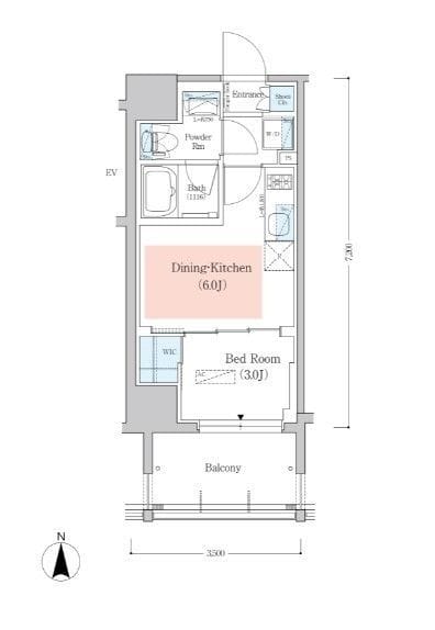 アーバネックス深川木場 1406 間取り図