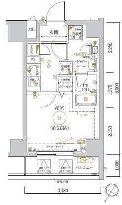 LUMEED川崎 1001 間取り図