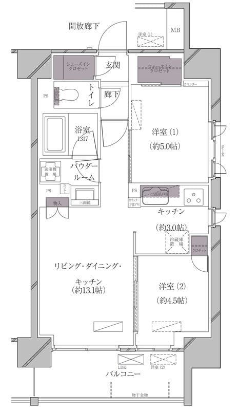 A-standard芝浦 0804 間取り図