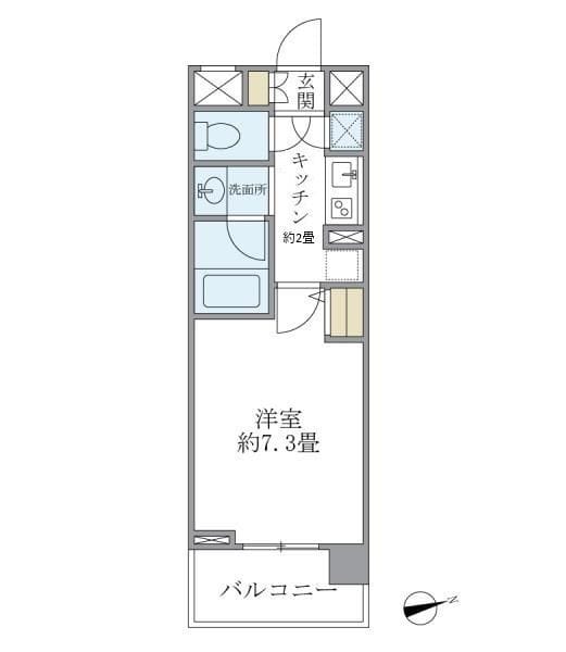 バンクサイドコート常盤 605 間取り図