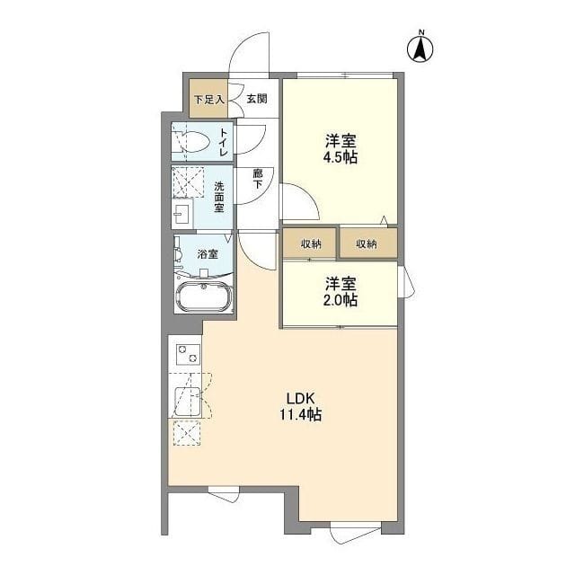ウェルスクエア八幡山 304 間取り図